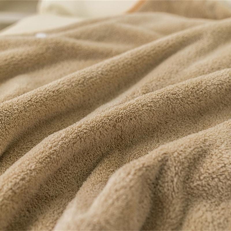 Baby Hooded Bath Towel UltraAbsorbent QuickDrying Soft CoralVelvet Bathrobe Blanket Sleepwear Children InfantPoncho