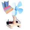 1PC Blue DIY Electric Fan Experiment Model for Elementary Physics Science Education Do-It-Yourself Educational Toy