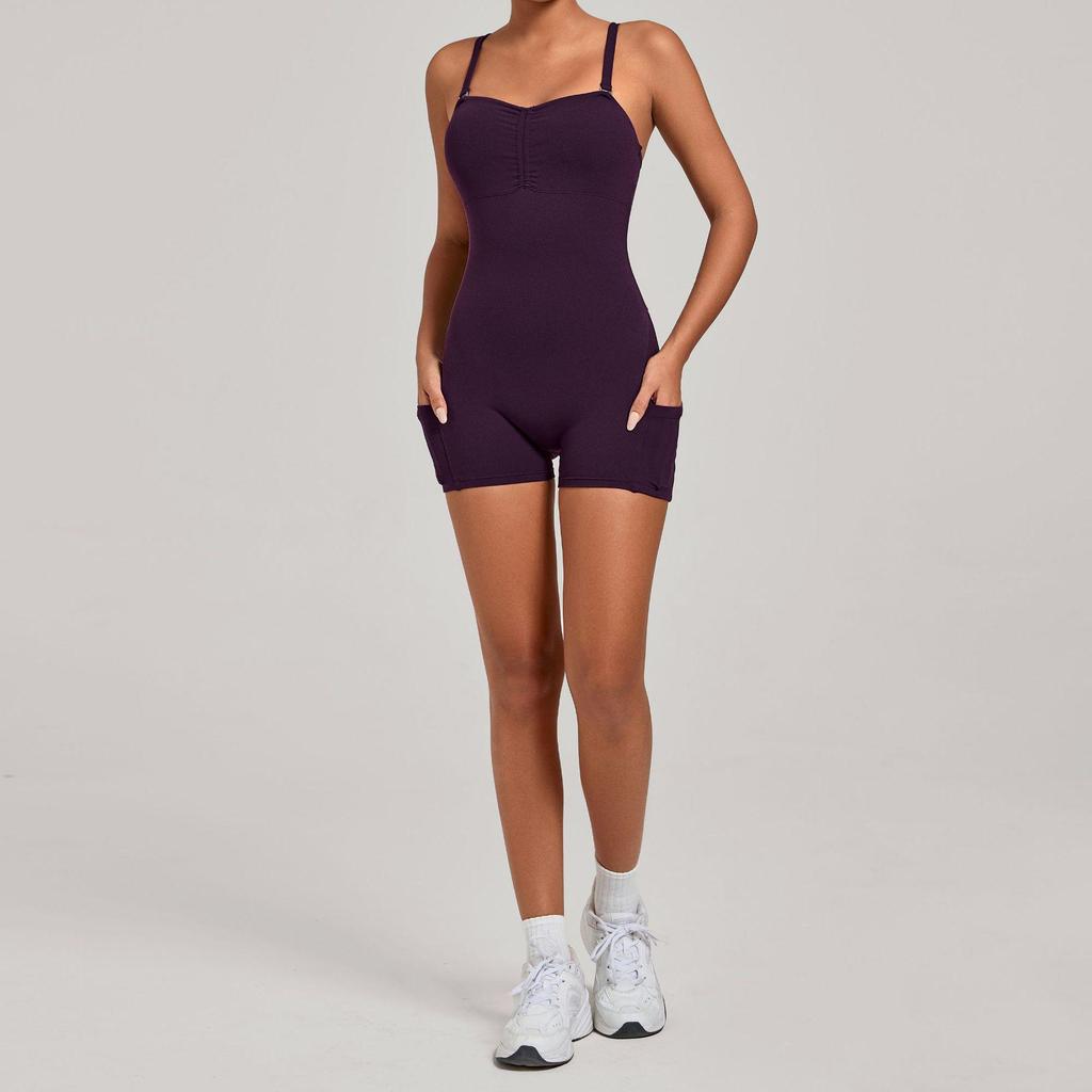 Women's Multi-Wear Yoga and Running Jumpsuit with Side Pockets