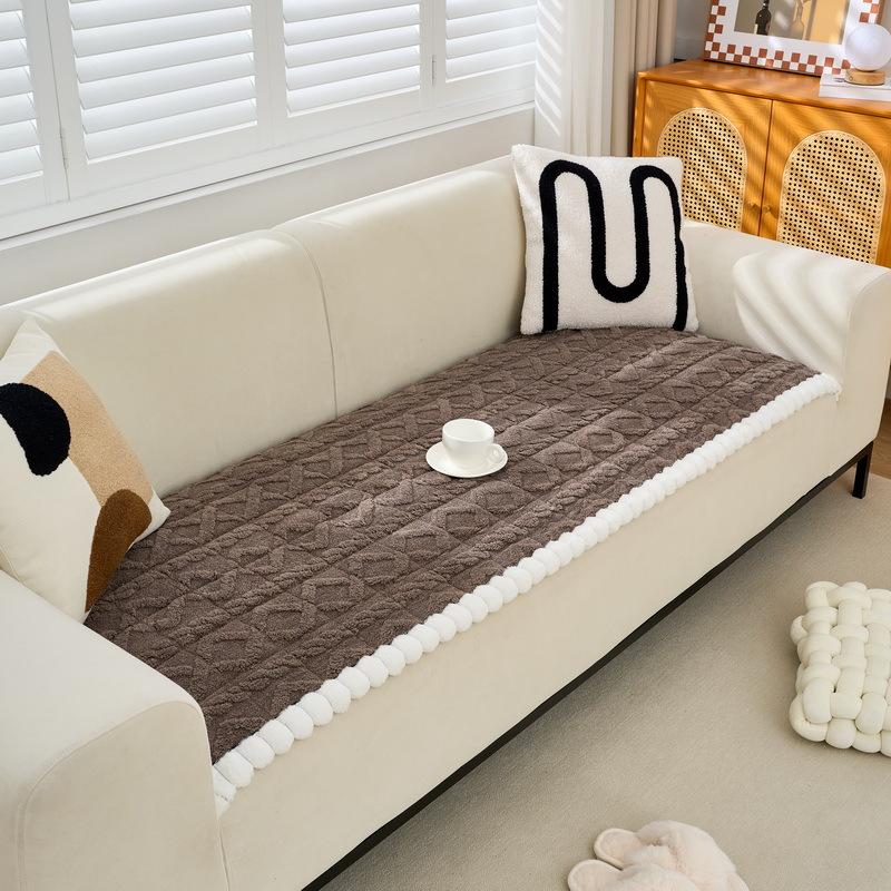 Premium One-Piece Sofa Cushion Autumn And Winter Plush Seat Cushion Does Not Lose Fur, Sofa Cover Cloth Towel Winter New Cover