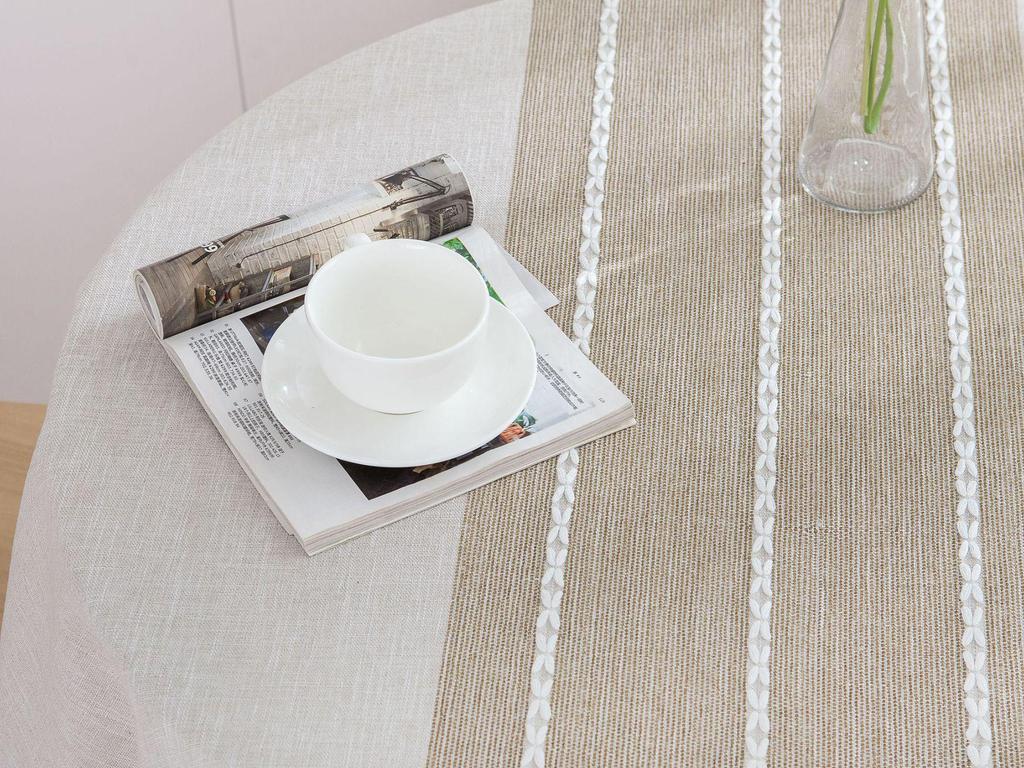 Japanese Cotton Linen Tablecloth - Fresh, Artistic, Round & Rectangular Options