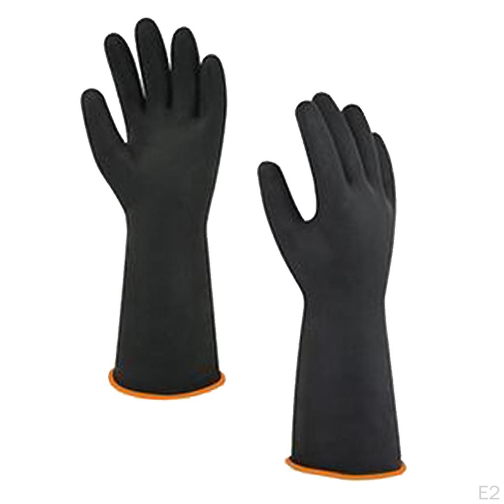 Latex Rubber Gloves Non Household Flock Wash Industrial
