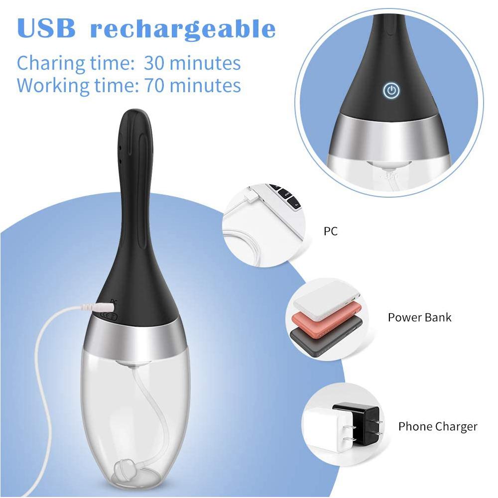 Electric Vaginal Anal Douche Sex Toys for Men Women Anal Plug Cleaning Enema Butt Plug Dildo Extreme Dilator Sex Toys for