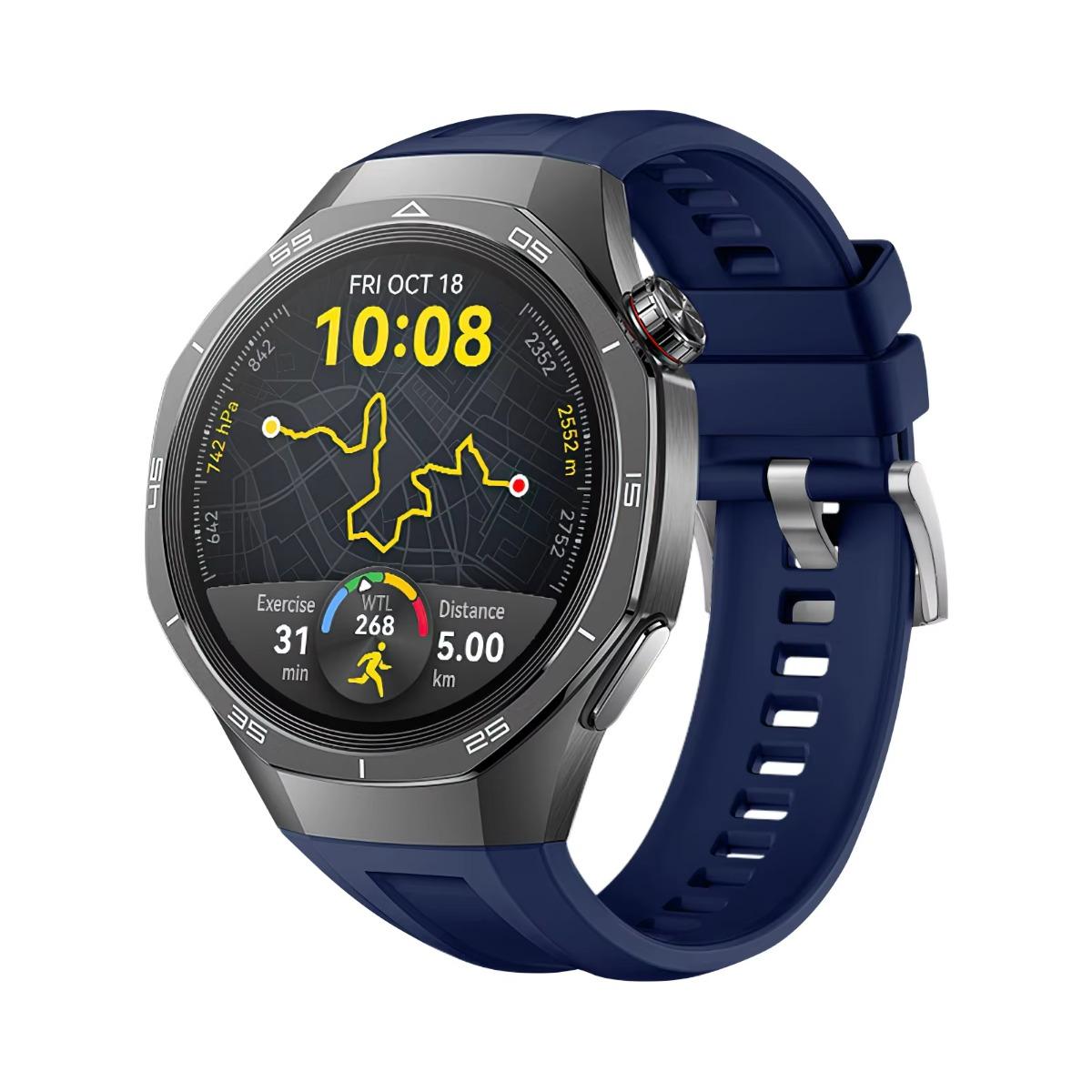 

Официальный силиконовый ремешок для Huawei Watch GT5 Pro 46 мм 22 мм Мягкий спортивный браслет для Huawei Watch GT 5 Pro Аксессуары для браслета для умных часов Huawei GT5 Pro 46mm B темно-синий