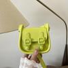 Vintage Style Small Pu Crossbody Bag With Top Magnetic Flap For Girls