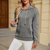 Women's Striped Long Sleeve Hoodie Casual Loose Fit with Pocket Pullover Top