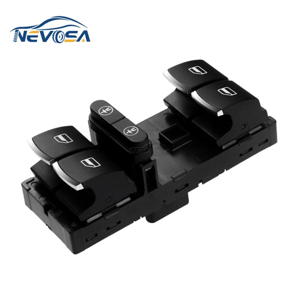 For VW Touran Sharan 2011 2012 2013-2016 Touareg Seat Alhambra 2011-2016 7P6959857 LHD Car Power Window Lifter Control Switch