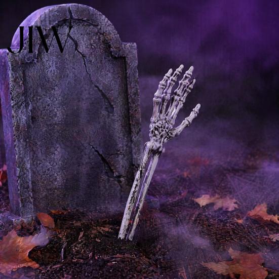 Creepy Skeleton Party Props Realistic Stake, Spooky Halloween Skull Hand Yard Sign for Outdoor Garden Lawn Graveyard Decor Decorative Stakes