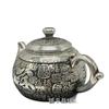 Antique Imitation Wholesale Collection Fu Character Hundred Blessings Silver-Plated Dragon Phoenix Teapot K