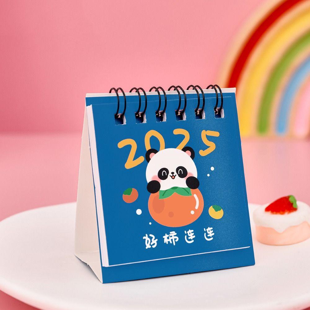 Creative Cartoon Mini Calendar Cute Fruits Standing Flip Calendar Office Ornaments