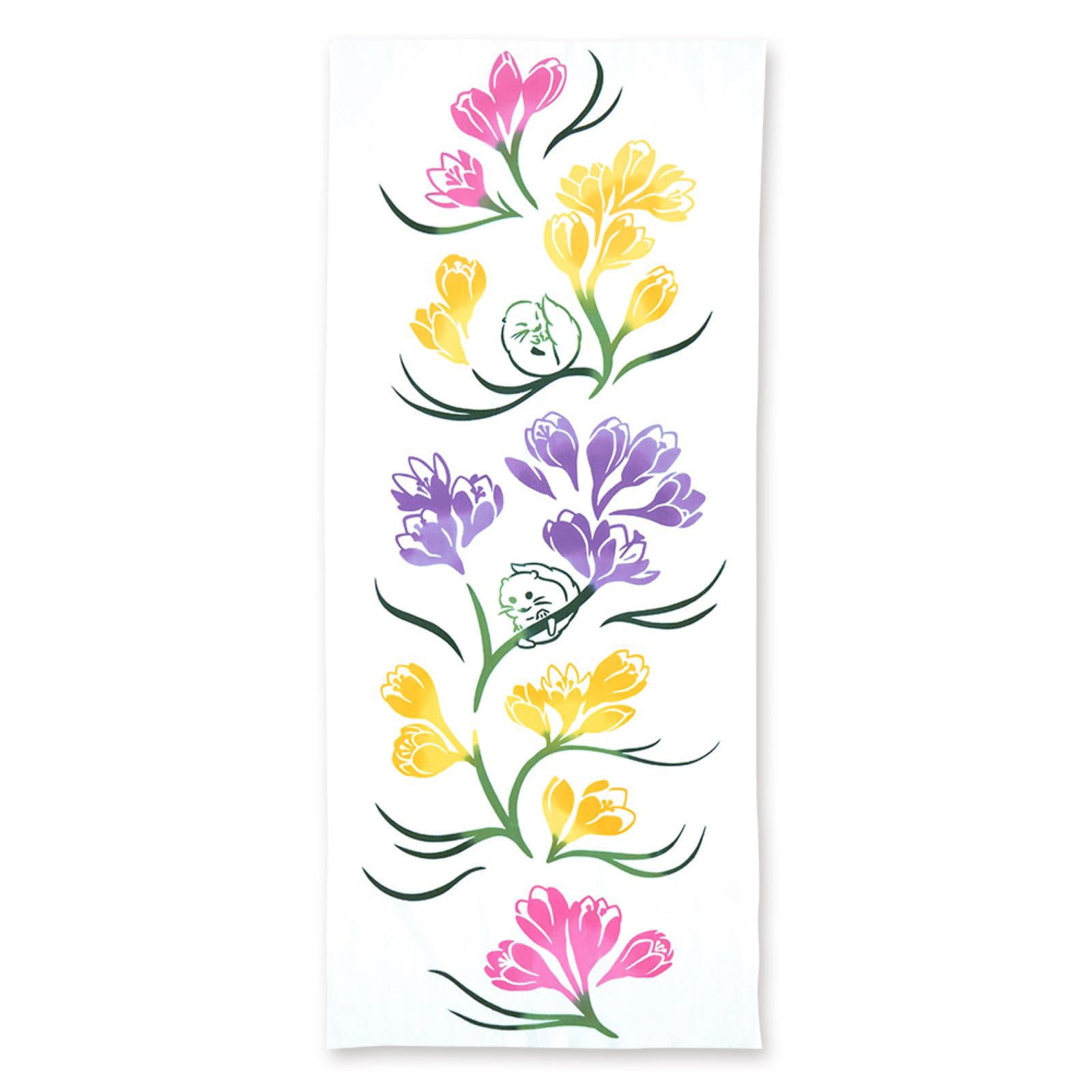 

Miyamoto Towel Miyamoto Kenema Tenugui Hand Arrival of 35 x 90 Made in Japan Chū-dyed Towel, The Spring, Approx. cm, белый