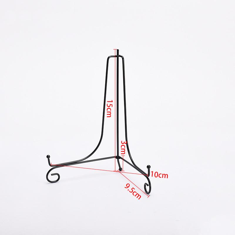 1Pcs Home Decoration Photo Pedestal Book Holder Display Stand Black Iron Plate Rack Easel