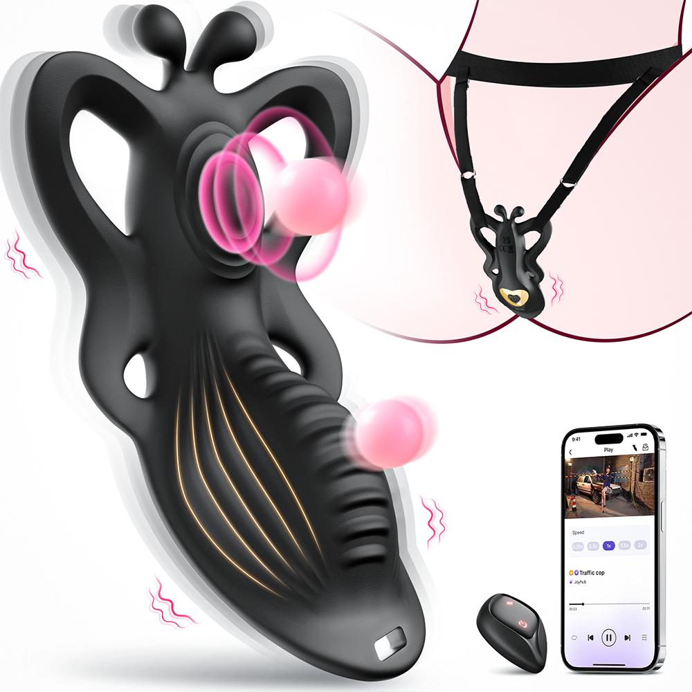 APP Zdalne Sterowanie Noszony Stringi wibrator Stymulator łechtaczki 9 trybów wibracji Mini Motylek Masturbator Zabawki erotyczne Para