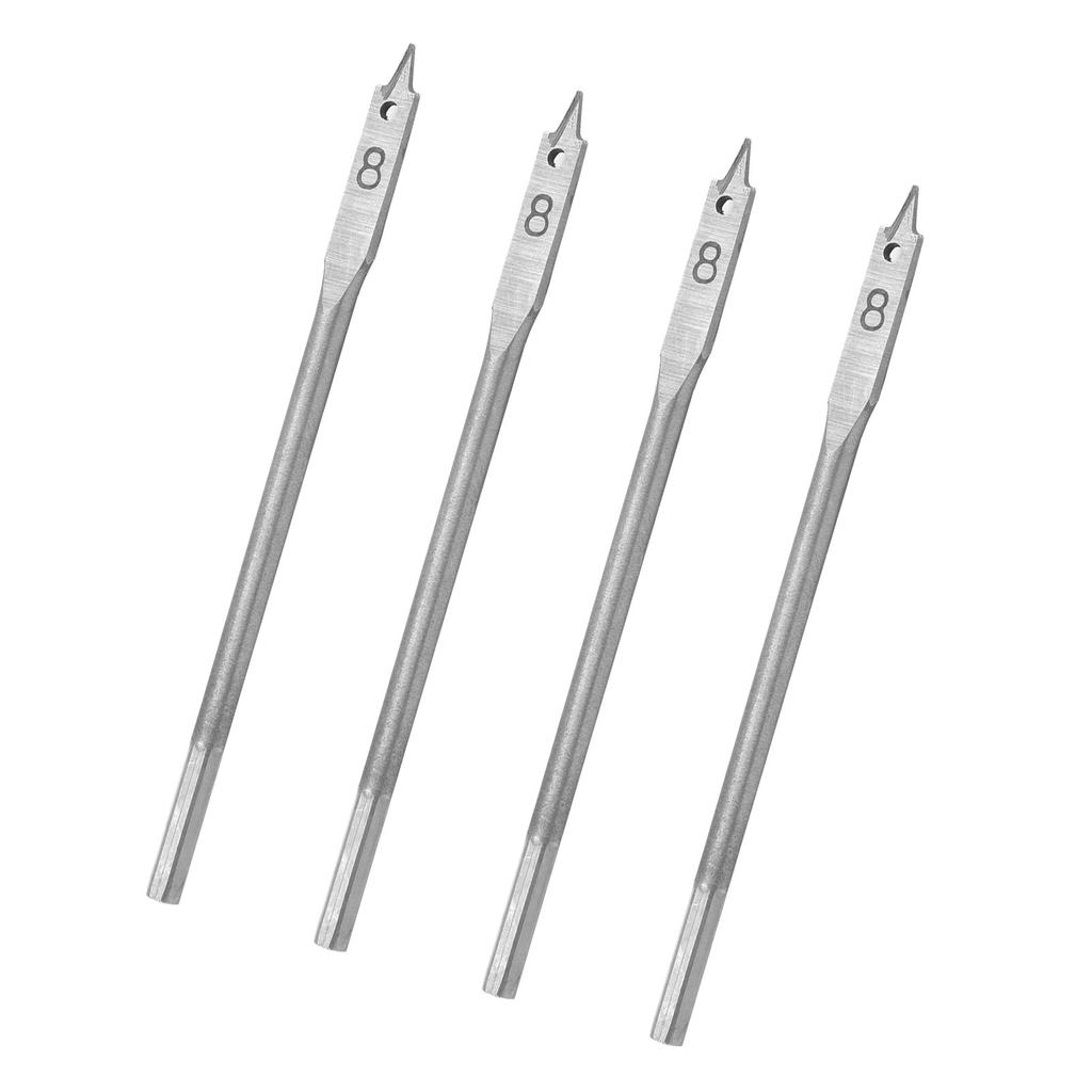 4Pcs Spade Drill Bit High Carbon Steel Wood Hole Saw Cutter Woodworking Tool 8mm