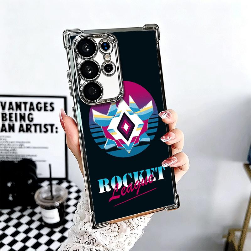 

R-Rocket L-League Game Soft Phone Case For Samsung Galaxy S26 Ultra S25 Edge S24 FE S23 Plus S22 S21 + S20 Plating Anti-Fall Fun Samsung S26 Ultra
