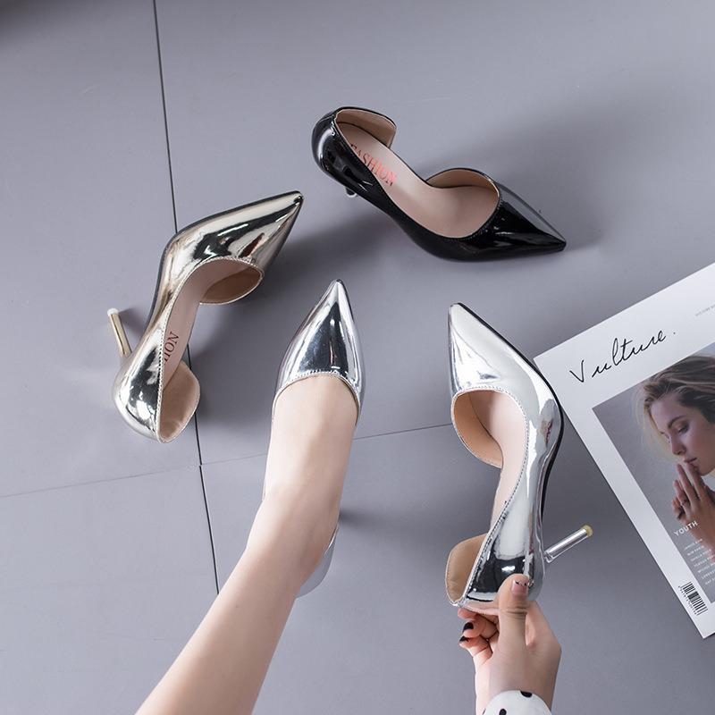 20 Autumn and Winter New High-heeled Thin-heeled Foot Cover Casual Professional Fashion Single Shoes Women's Tide