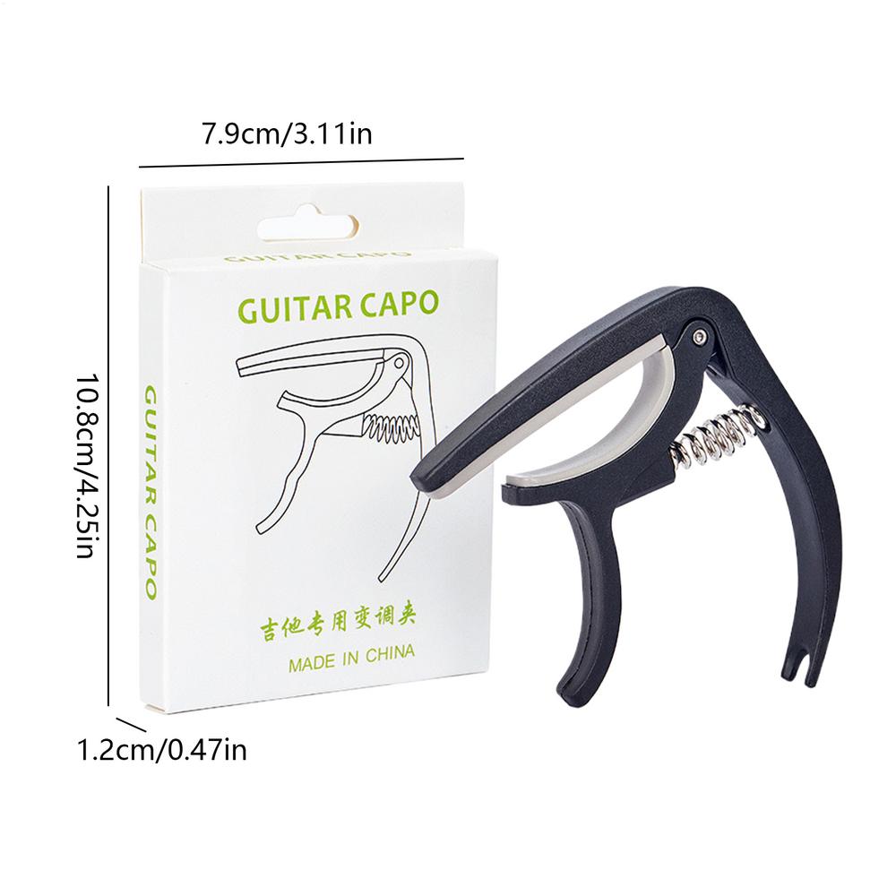 Guitar Capo Ukulele Tuning Capo Portable Spring Action Grabber Multifunctional Guitar Accessories For Folk Guitar Classical чёрный