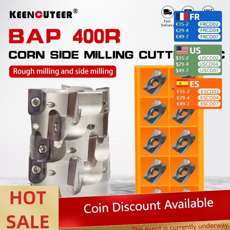 BAP 400R Corn Milling Cutter Disc Sleeve End Face CNC Milling Cutter Disc Helical Milling Cutter Bar Corn Cob Insert APMT1604