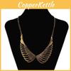 Fashionable Retro Angel Wing Pendant Women Metal Necklace For Travel And Gift