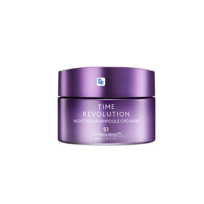 Time Revolution Noční regenerační ampulkový krém 5X 50ml Zpevňující a hydratační noční krém s Extreme Biome