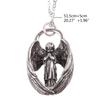 Pray Wing Angel Pendant Necklace Copper Blessed Mary Chains Christ Religious Pray Good Luck Unisex Jewelry
