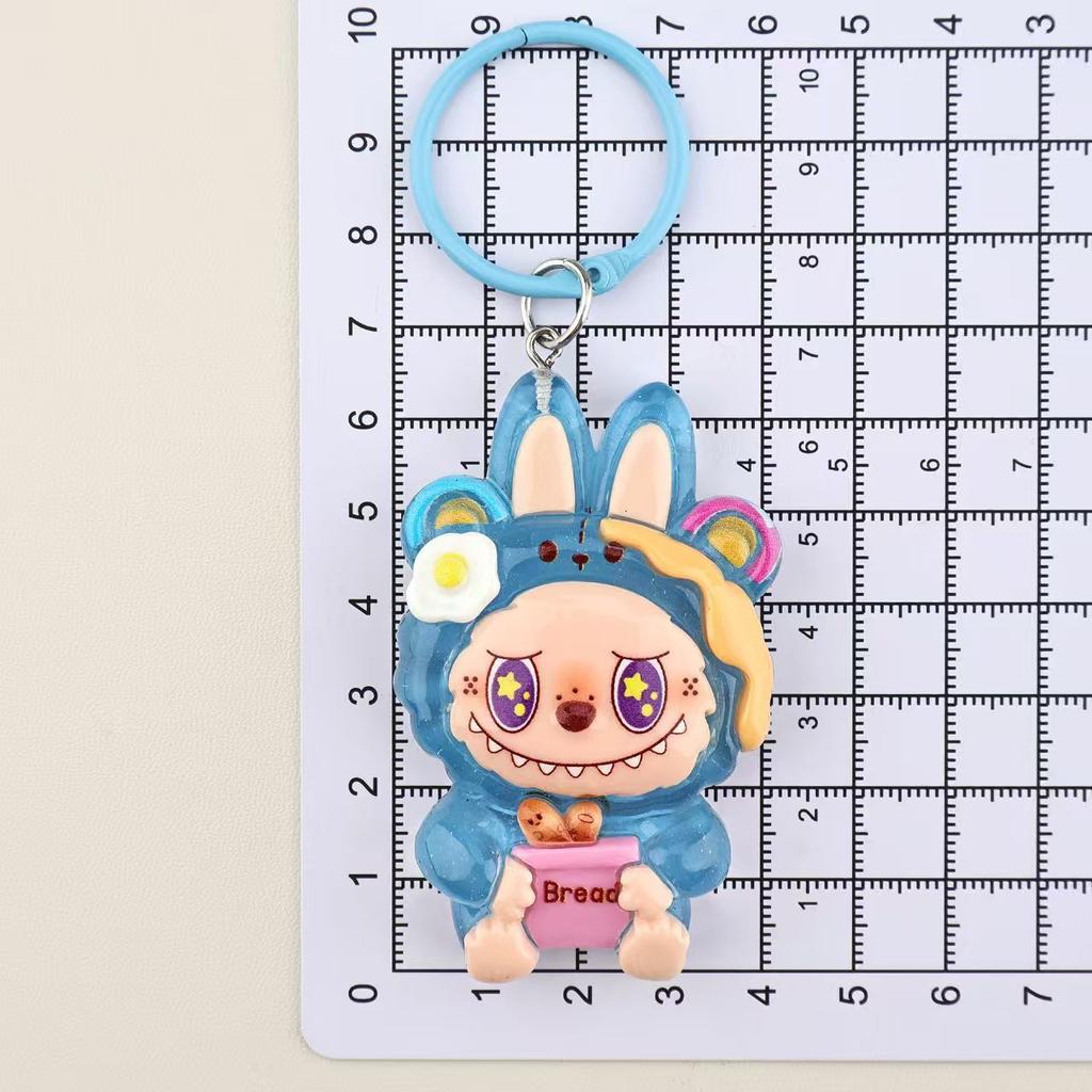 Cartoon Big Card Transparent Rag Cloth Keychain Pendant Cute Bag Backpack Student Schoolbag Pendant Couple Gift