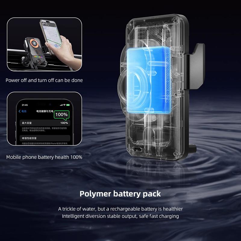 Car Phone Holder Wireless Charging Holder Intelligence 360° Rotation Holder Accessories Car Hub Cap For Mercedes Benz AMG W214 W