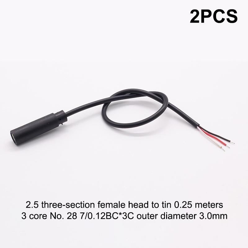 2 Stück 2,5 mm 3,5 mm 1/8'' Mono Stereo Stecker Buchse Anschluss 2/3/4-Pin Aux Verlängerungskabel DIY Audio Kopfhörer Mikrofon Reparatur