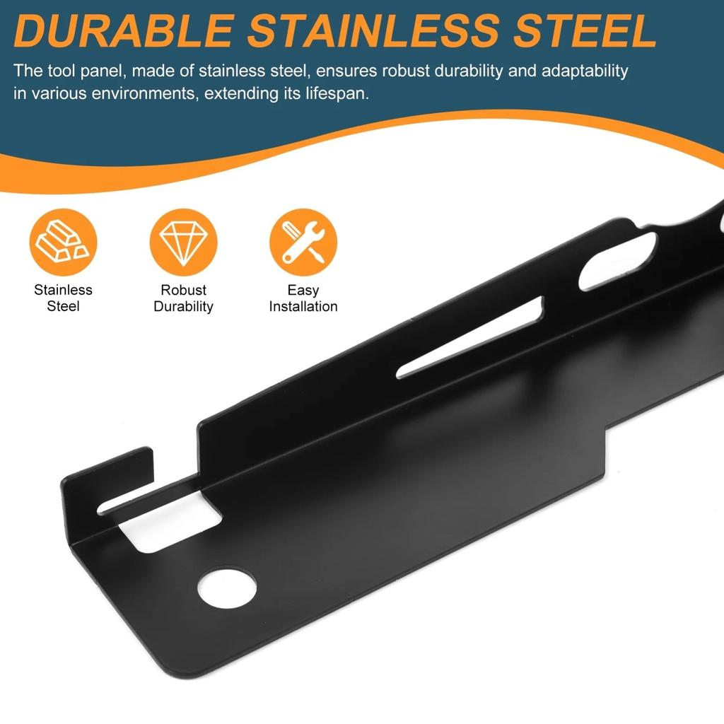 Hochbelastbare Zehenausrichtungs-Werkzeugplatten, Upgrade Edelstahl Radvermessungswerkzeugplatte mit Aufhängelöchern zur einfachen Wandmontage