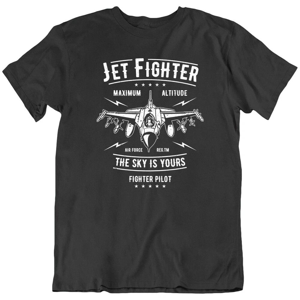 Jet fighter, jet flight airplane aviation air Army military T Shirt Tee Gift New XL