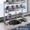 Beifu Ret retractable Stainless Steel Dish Drying Rack with Storage