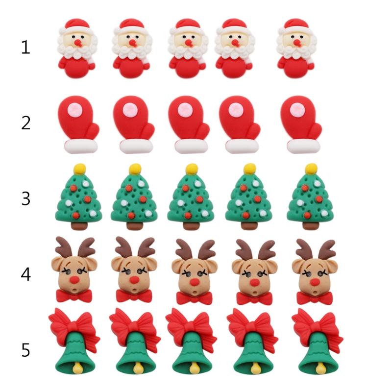 Nail Charms For Acrylic Nails Kawaii Christmas Nail Charms Resin Christmas Trees Jingle Bells Reindeer Gloves Santa