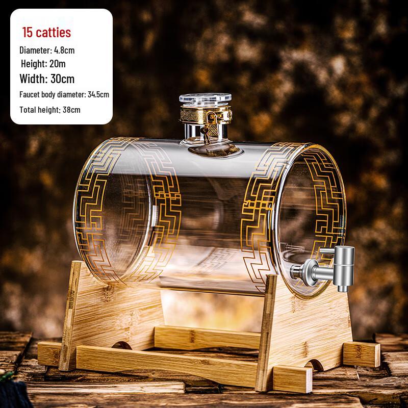 Naijiang Thickened High Borosilicate Glass Wine Soaking Jar with Faucet