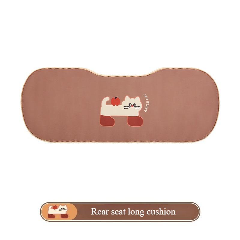 Cute Cat Universal Seat Cushion Covers Four Seasons Comfortable Skin-Friendly Plush Car Headrest Waist Support
