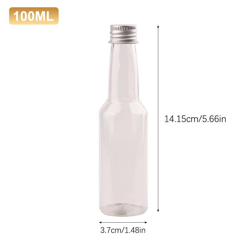 Plastové lahve na lihoviny Mini lahvičky na likér Mini plastová láhev na alkohol s uzávěrem Láhev na mléko Průhledná láhev na nápoje