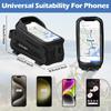 BURJOSY Waterproof Bicycle Bag with TPU Touch Screen Sun Bicycle Smartphone Bicycle Accessory Compatible with Cell Phones Under 7 Inches & Visor,