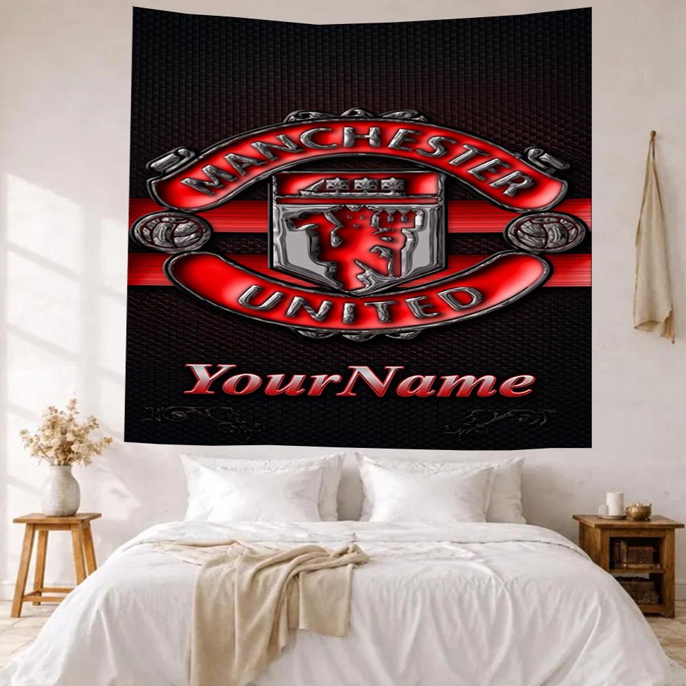 Manchester Custom Your Name Wall Decor Tapestry Art For Pet Memorial Birthdaywedding Party Backdrop Family Gift