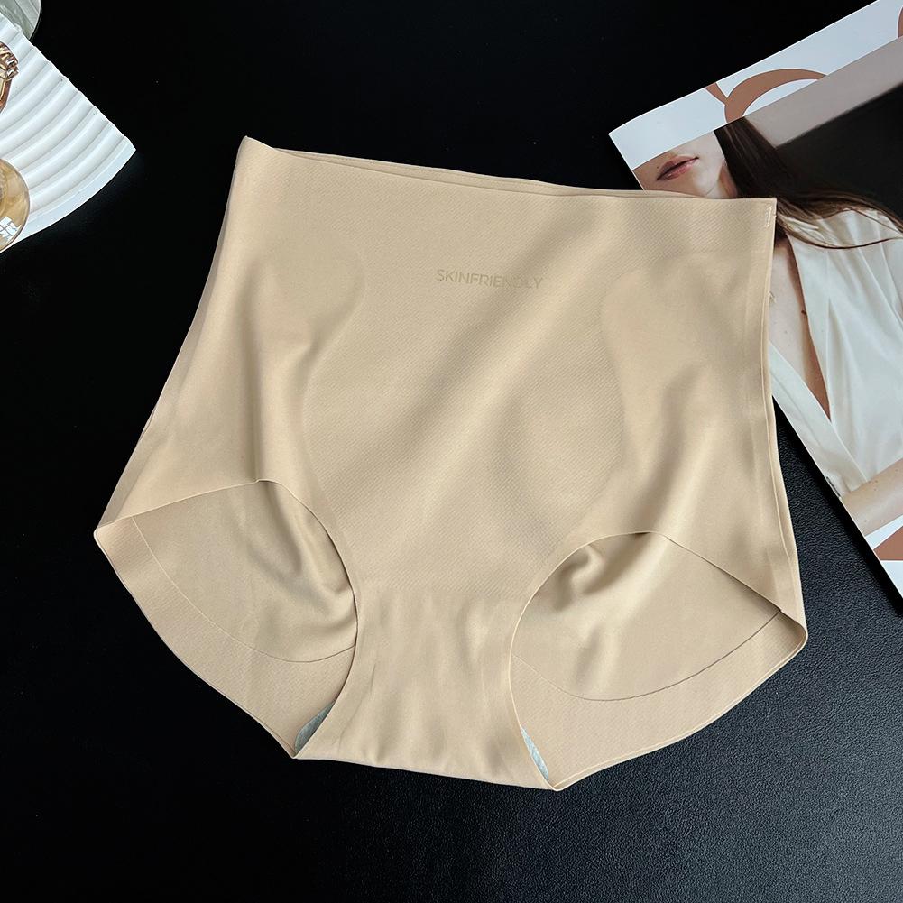 

Женские осенние и зимние простые спортивные трусики с антибактериальным эффектом, не оставляющие следов, персиковые, удлиняющие ягодицы, с высокой талией, для живота XL телесный