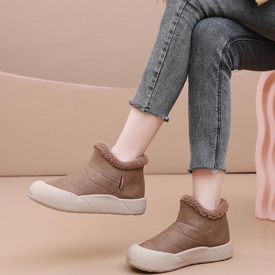 Bottes de Neige Mode Chaleur Hiver Plus Velours Bottes Épaisses Chaussures Confortables Antidérapantes Imperméables pour Femmes