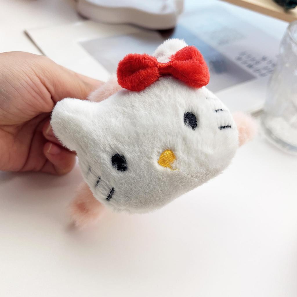 Cute Hello Kitty Cat Plush Double-Sided Shark Claw Hair Clip