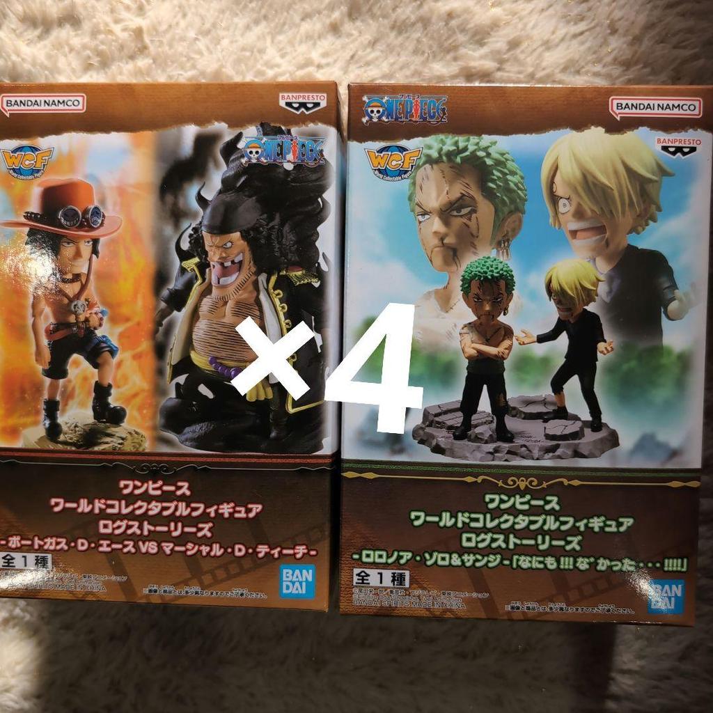 [USED] One Piece World Collectable Stories Ace vs. Teach x 4 / Zoro & Sanji x 4