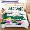 Set di biancheria da letto con motivo Ben and Holly's Little Kingdom da 3 pezzi, set copripiumino include copripiumino e federe, decorazione perfetta per la camera da letto in tutte le stagioni e regalo