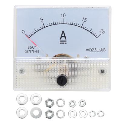 85C1 DC 0 20A Zeiger Amperemeter Kopf Elektrischer Stromkreis Strommessgerät Werkzeug