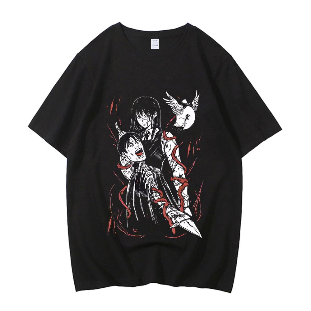 Chainsaw Man T Shirt Men Retro Vintage Printed Graphic T Shirt Women Harajuku High Quality Cotton Casual Short Sleeve Tshirt