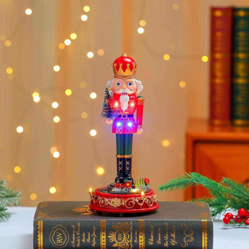 Musikalische Weihnachts-Licht-Drehzug-Ornamente Figuren-Set