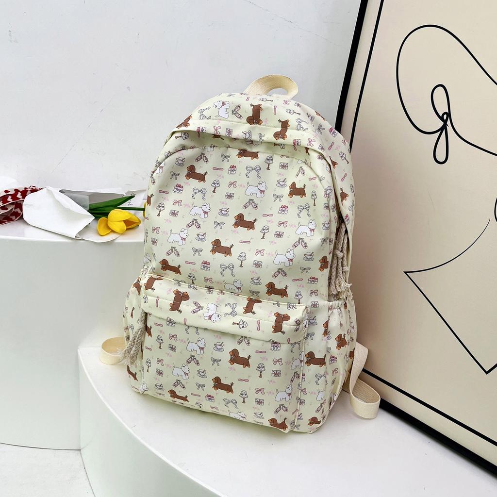 Gentle And Cute Floral Backpack For Junior High School Students And College Students