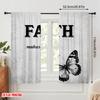 2pcs 2D flat printing Window Drapes Faith Butterfly Polyester Without Electricity Party Decorations Use for General Festive and