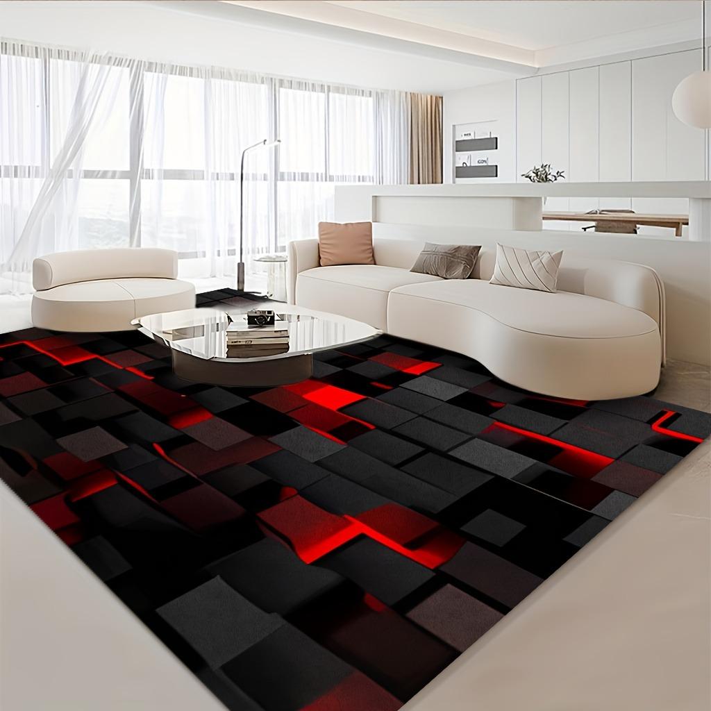 3D Visual Geometry Art Carpet Soft Flannel Rug Washable And Anti-Slip Personalized Gifts Birthday Gifts Home Decor Carpets