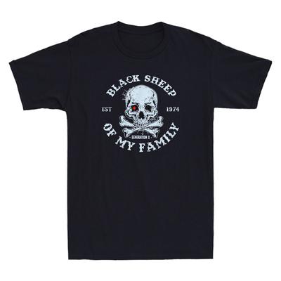 Skeleton X Est 1974 Black Sheep Of My Family Retro Mens Short Sleeve T-Shirt Unisex T-Shirt