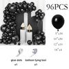 96PCS Black Theme Balloons Garland Black Ballon Arch Kit Graduation Baby Shower Wedding Anniversary Graduation Decoration Globos